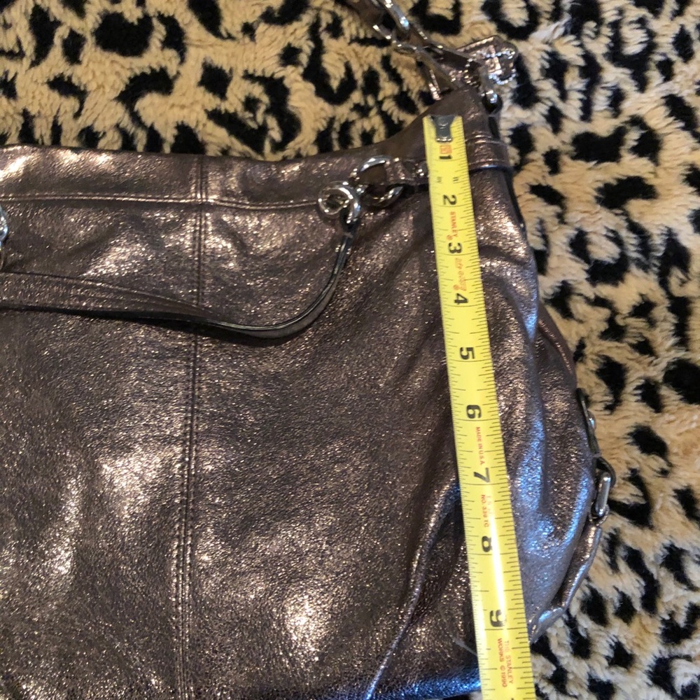 Metallic Gray Coach Handbag! - Picture 8 of 11